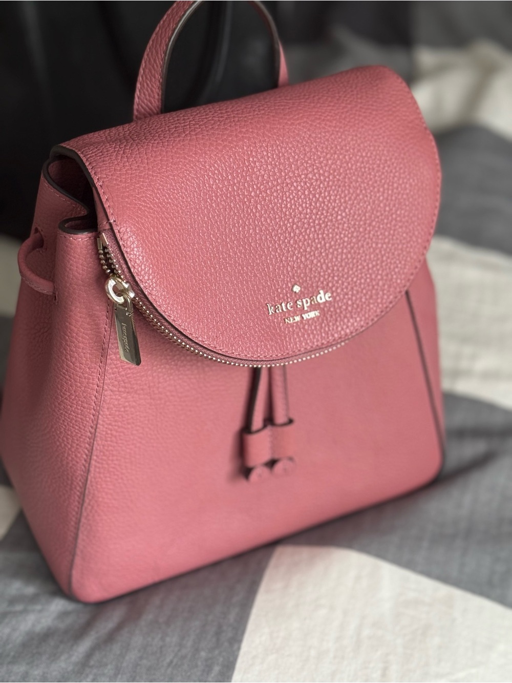 kate spade Rose Pink Pebbled Leather Backpack
